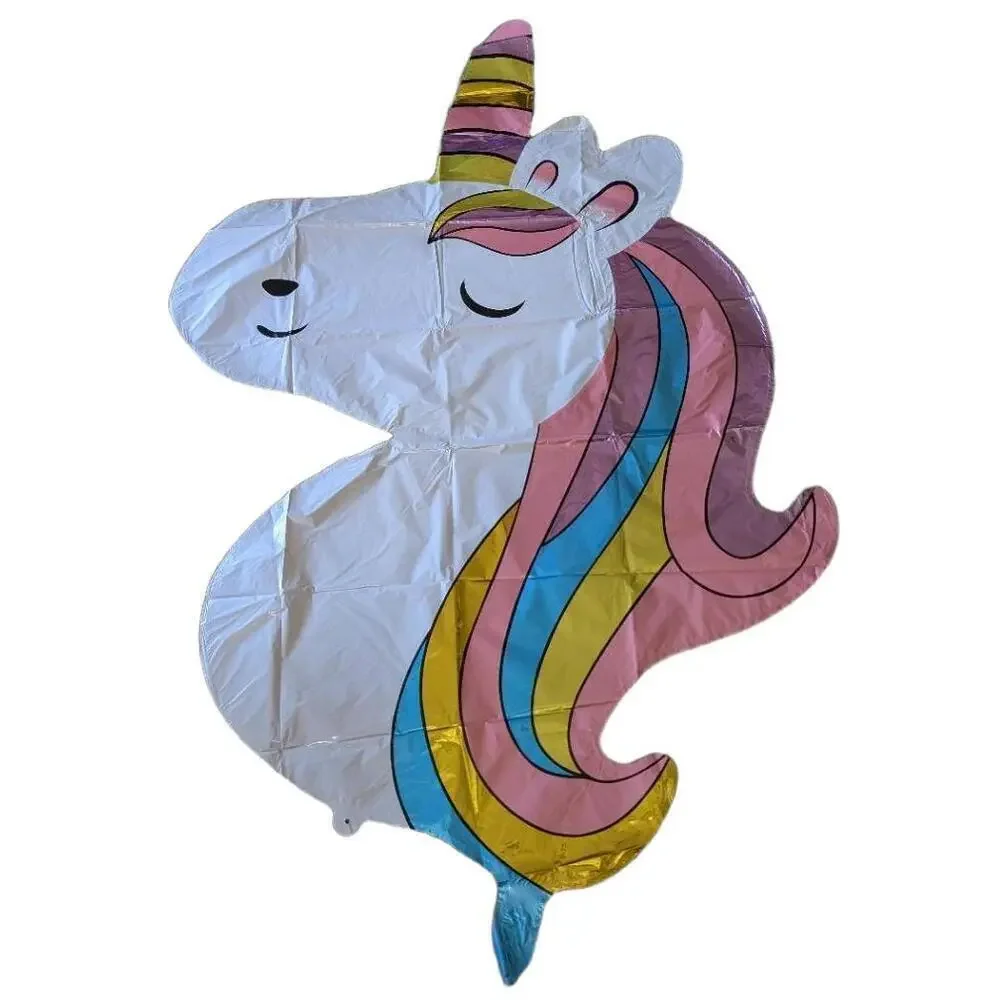 NEW Mylar Balloon Extra Large Colorful Unicorn Birthday Party Decoration